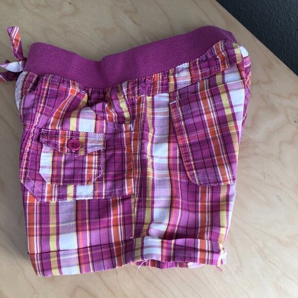 Z Cavaricci Madras Plaid Cargo Shorts - Picture 1 of 9